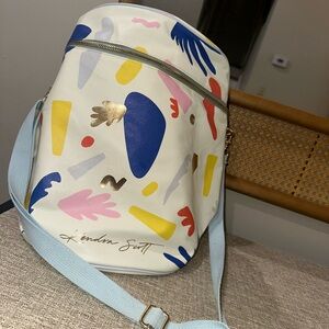 Kendra Scott Cream Multicolor Abstract Insulated Cooler Bag